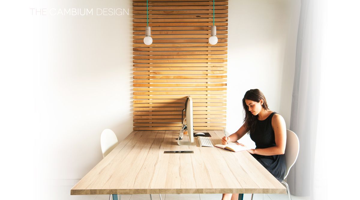 Un espacio en madera para trabajar
