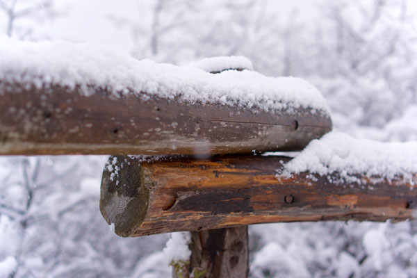 carga de nieve madera
