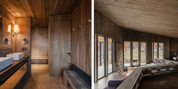 Hotel Awasi patagonia madera al exterior