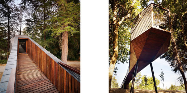 Pedras Salgadas the snake house madera y pizarra al exterior